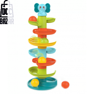 Huanger HE0293: Stack, Roll & Learn! Interactive Tower with Colorful Balls (14 pcs)
