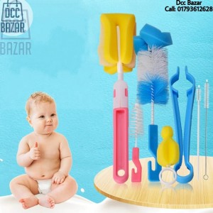 7Pcs/set Bottle Sponge Cleaning Brush Tools Straw Brush Set