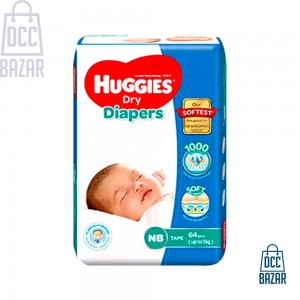 Huggies Dry Baby Diaper NewBorn Belt (Up to 5kg) 60pcs