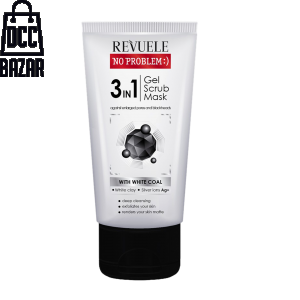Revuele No Problem 3 In 1 Gel Scrub Mask With Activated Charcoal - 150ml-Revuele Bulgaria