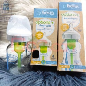 Dr. Brown's Options+ Wide-Neck Glass Baby Bottles, 150ml