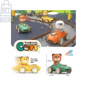 360-Degree Rotating Head Pull-Back Car Toy