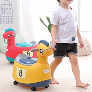 Cute Plastic Trojan Horse Portable Toilet For Baby Bathroom Toddler Child Potty Training