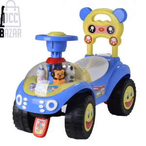 4-in-1 Kids Ride-On Car with Music & Storage (3-8 Years)