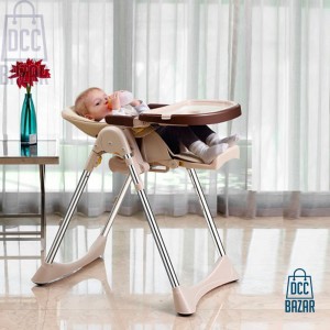 IVOLIA champagne free easy infant installed wholesale plastic baby dining chair adjustable high chair folding chair