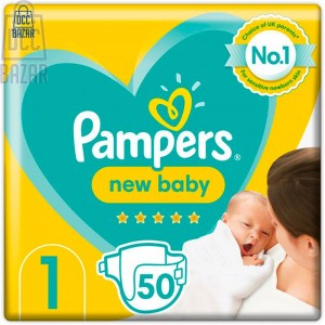 Pampers New Baby belt style | Size:1(2kg-5kg) | Quantity: 50 pcs | Made in: UK 