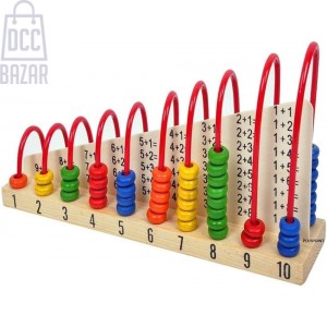 Wooden Abacus Kit for Kids Learn Counting, Addition & Subtraction (Ages 3+)
