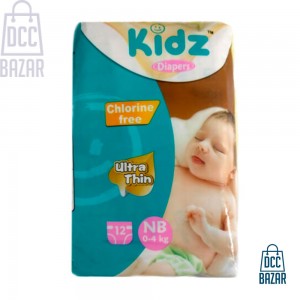 Kidz Baby Belt Diaper NB 0-4kg 12pcs