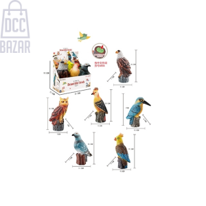 6 Pack Rubber Lined Cotton Filled Birds - Soft Plush Toys for Kids