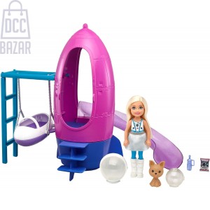 Barbie GTW32 Space Discovery Chelsea Doll & Rocket Ship-themed Playset