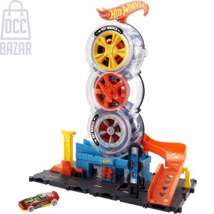 Hot Wheels HDP02 City Super Twist Tire Shop Playset.