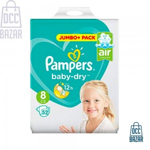 Pampers Baby Dry 8 Jumbo Plus Belt 17+ kg 52 pcs (UK)