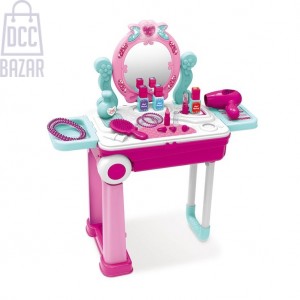 2-in-1 Kids Makeup Vanity & Suitcase - Pretend Play Fun On-the-Go!