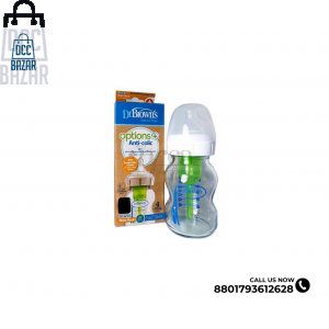Dr brown feeding bottle for 3 months baby I Anti-Colic Feeder 250ml plastic 