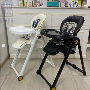 Luxury Foldable Baby high chair White and Black color 