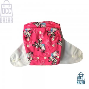 Reusable Baby Cloth Diaper (1 pant with 1 pad) Size: Free Size