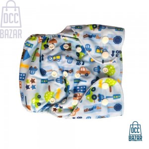 Reusable Baby Cloth Diaper (1 pant with 1 pad) Size: Free Size