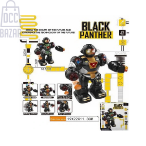 Black Panther Robot Toy - Lights, Sounds, Shooting, Walking, Dancing