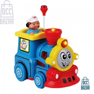 Cartoon Musical train of vehicles model.