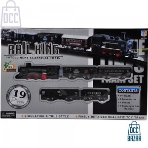 Classic Train With Track Set (19 Pcs)