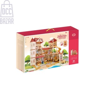 Deluxe 3-Story Dream Villa Playset with Furniture, Elevator & Courtyards - Imaginative Play for Kids!