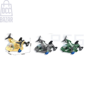 Friction Powered Military Jet Toy with Rotating Wings & Engines - Perfect Gift for Kids!