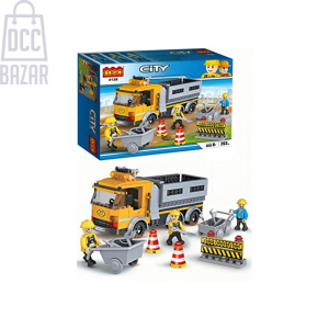 FunBlast Cogo City Construction Truck Building Blocks Set - 263 Pieces, Educational Toy for Kids