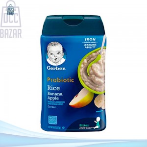 Gerber Probiotic Rice, Banana & Apple Cereal 227g