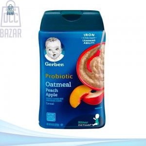 Gerber Probiotic Oatmeal peach apple Cereal 227gm