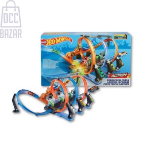 Hot Wheels FTB65 Corkscrew Crash Track Set