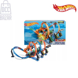 Hot Wheels FTB65 Corkscrew Crash Track Set