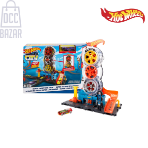 Hot Wheels HDP02 City Super Twist Tire Shop Playset.