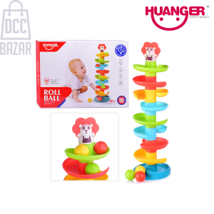 Huanger HE0292 Rolling Fun & Learning! Interactive Ball Track for Toddlers (16 pcs)