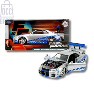 JADA 97158 Fast & Furious 124 Brian’s 2002 Nissan Skyline R34 Die-cast Car