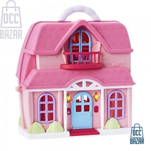 Large folding dollhouse with accessories, light and sound Happy Family.