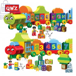 Letter Number Train Large Building Blocks Train