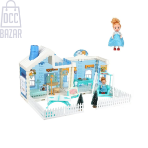 Magical Snow House Dollhouse with Lights and Furniture