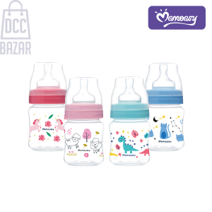 Momeasy Anticolic Wide Neck Bottle - 120ml BPA-Free Plastic for Newborns