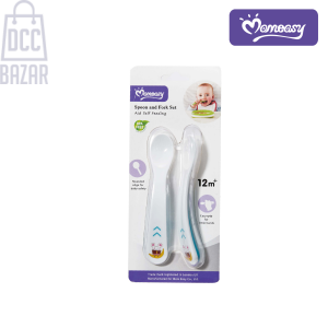 Momeasy Baby Spoon and Fork Set Colorful, Durable, 12m+