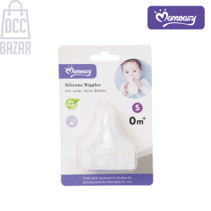 Momeasy Silicone Nipples Wide-Neck, 0m+, 3m+, 6m+ (S, M, L)