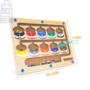 Montessori Magnetic Color and Number Maze - Wooden Learning Toy for Toddlers