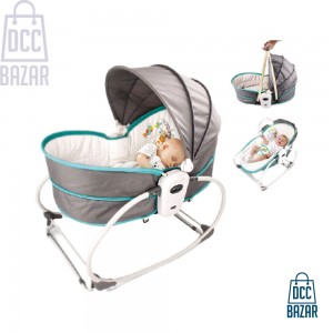 Premium 5 In 1 Newborn Baby Rocker Bassinet Bouncer