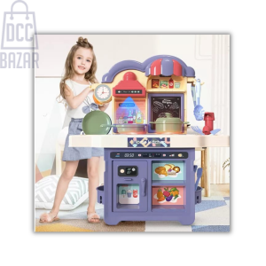 Purple 35-Piece Large Play Kitchen Set for Kids