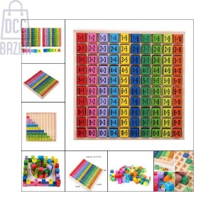 Wooden 99 Multiplication Table Montessori Math Learning Toy for Kids