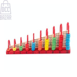 Wooden Abacus Kit for Kids Learn Counting, Addition & Subtraction (Ages 3+)