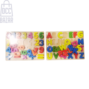 Wooden Alphabet and Number Puzzle Set for Early Learners