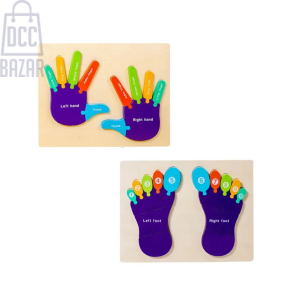 Wooden Baby's Palm Puzzle - Interactive Finger Learning Toy