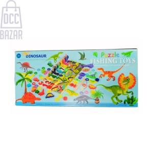 Wooden Dinosaur Fishing Game Educational Toy for Toddlers