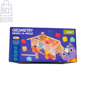 Wooden Geometry Whack-A-Mole - Interactive Shape Learning Toy