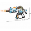 Electric Vibrating Revolve Gunhead Telescopic Submachine Gun Toy